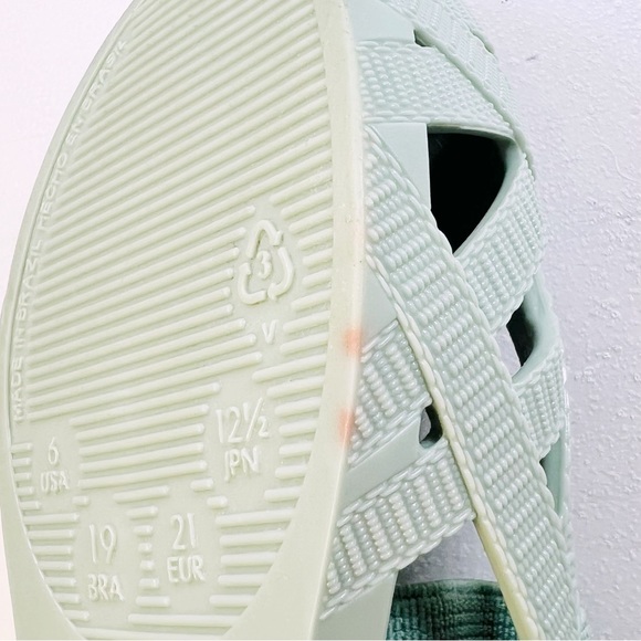 ♥️HP MINI MELISSA + Jason Wu Jean Mary Jane Flat Sz 6 Baby Green Jellies NWOT - Picture 10 of 10